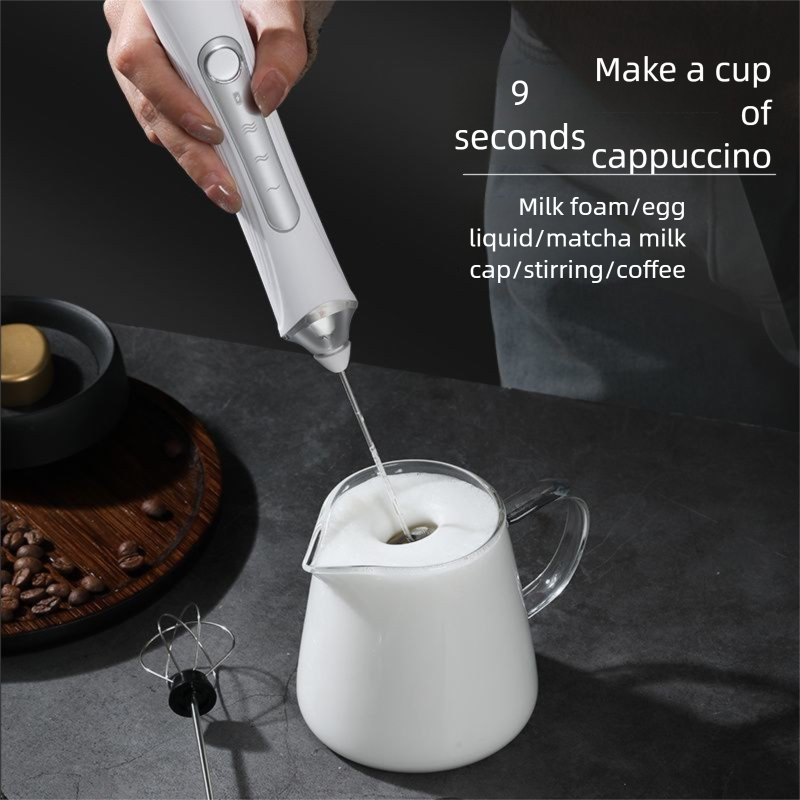 Agitatore per caffè, agitatore elettrico, panna portatile, schiumatore per latte in polvere_voghion.com