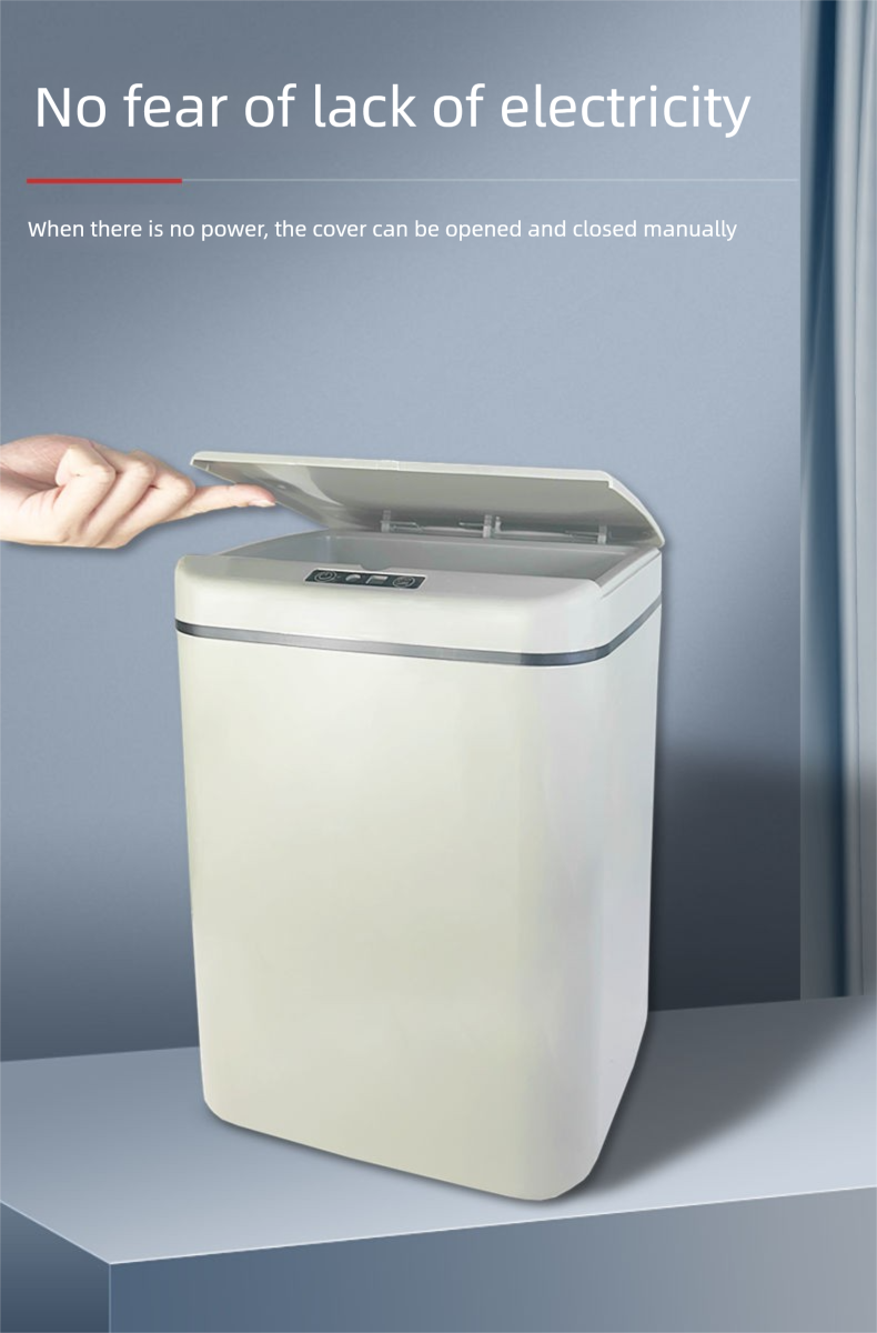 Intelligenter Mülleimersensor, Haushaltsgebrauch, mit Deckel, für Küche, Wohnzimmer, Badezimmer, automatische elektrische Adsorption,_voghion.com