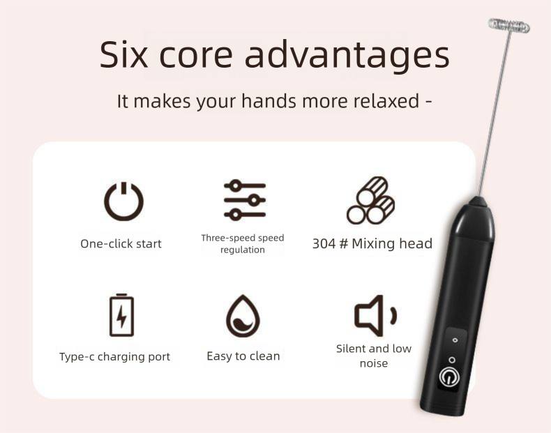 Electric Egg Beater Baking Household Automatic Oil Whisk Cake Mini Milk Frother Coffee Stirrer_voghion.com