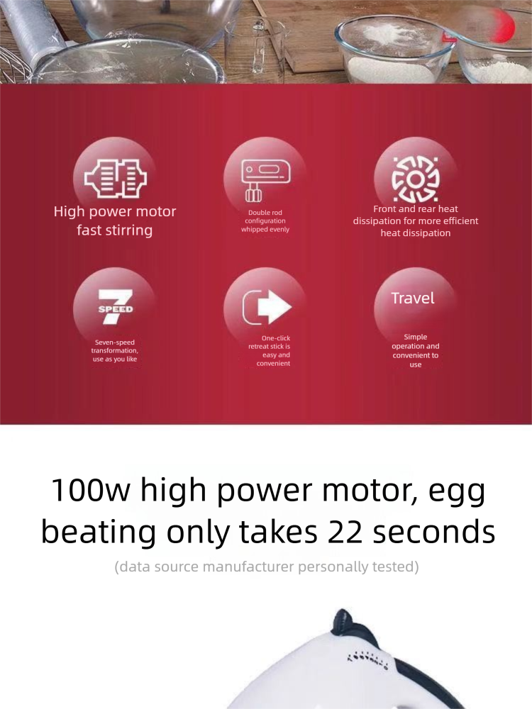 Electric Beater Handheld Household Baking Egg White Mixer Cream Whisk Multifunctional Small Blender_voghion.com