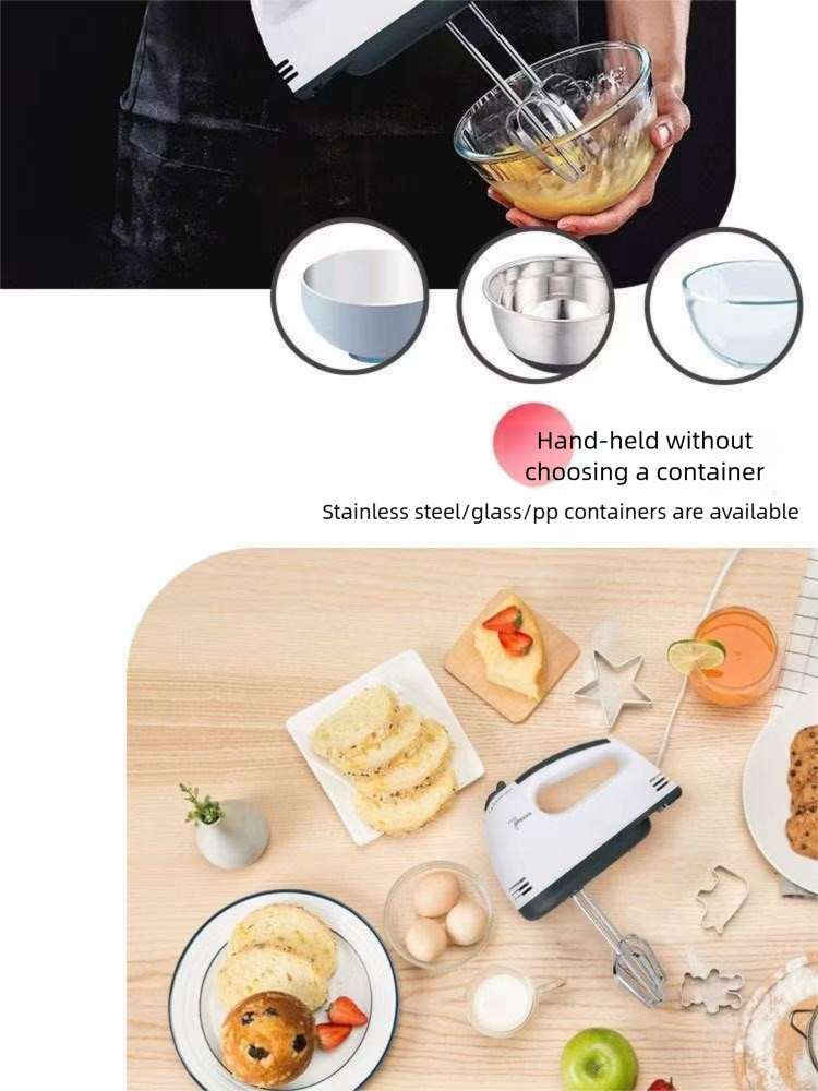 Electric Beater Handheld Household Baking Egg White Mixer Cream Whisk Multifunctional Small Blender_voghion.com