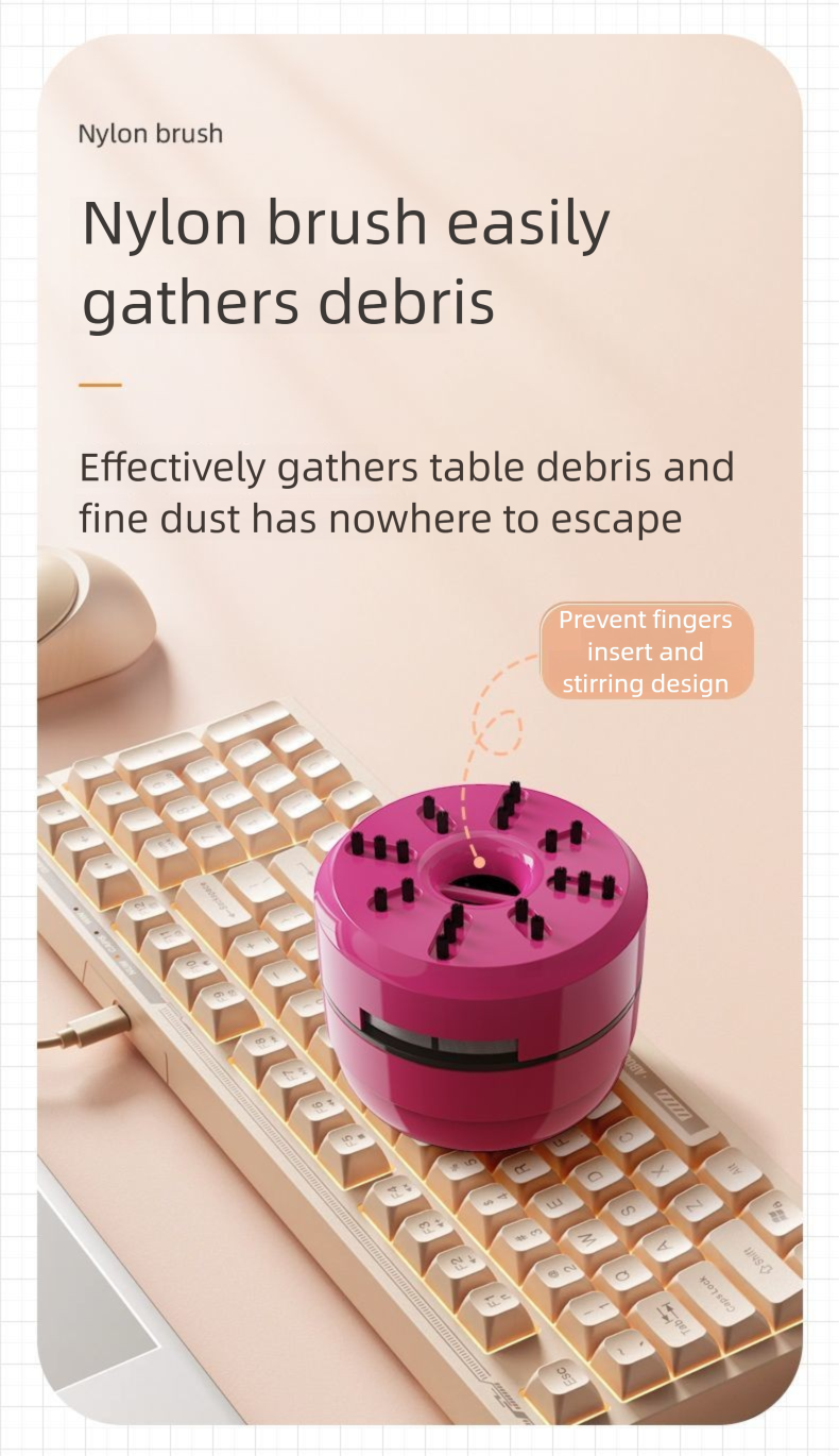 Desktop Vacuum Suction Rubber Keyboard Cleaner Student Electric Mini Convenient Small Artifact For Children_voghion.com