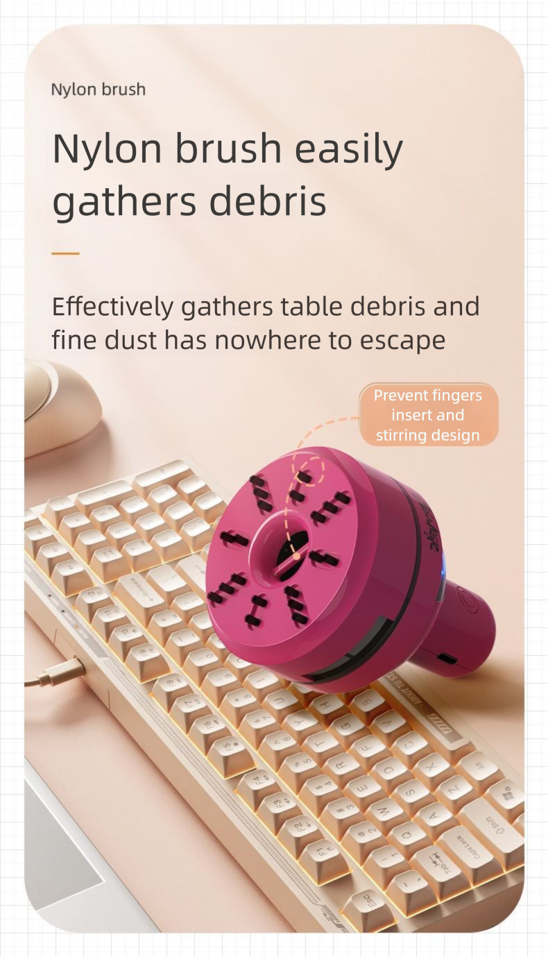 Desktop Vacuum Suction Rubber Keyboard Cleaner Student Electric Mini Convenient Small Artifact For Children_voghion.com