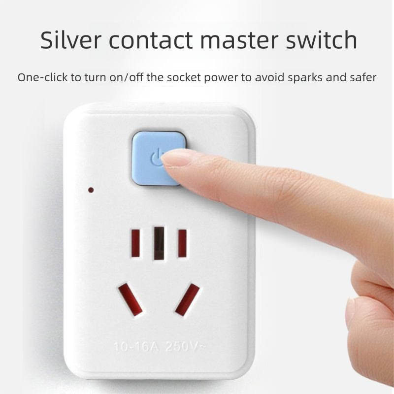 4000W Pure Copper Switch Socket Plug High Power Air Conditioner 10 Household 16 Multi-Function Converter_voghion.com