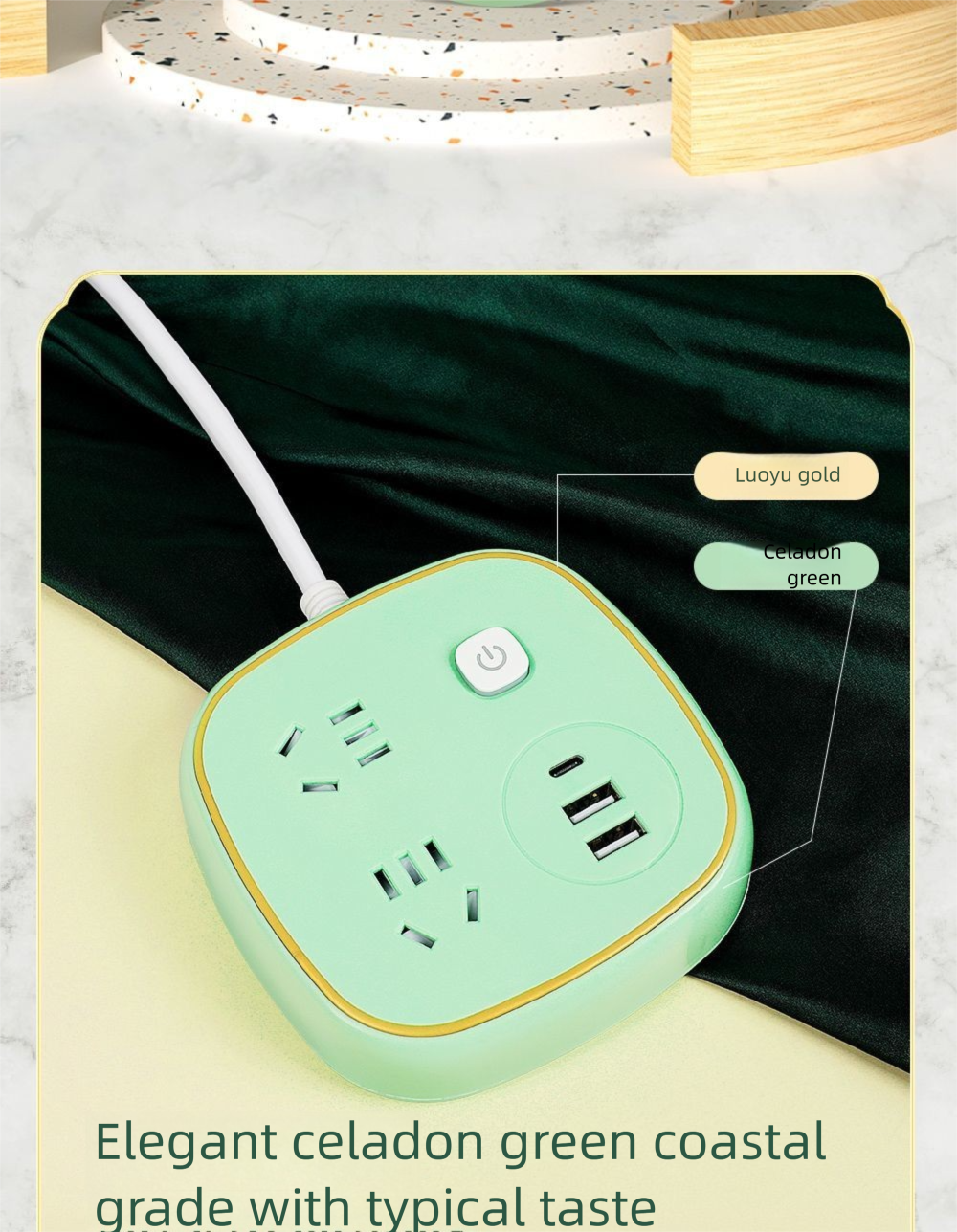 Long Line Multi-Function Converter Socket With Type-C Original Mobile Phone Charger Household Wireless Multi-Port Power_voghion.com
