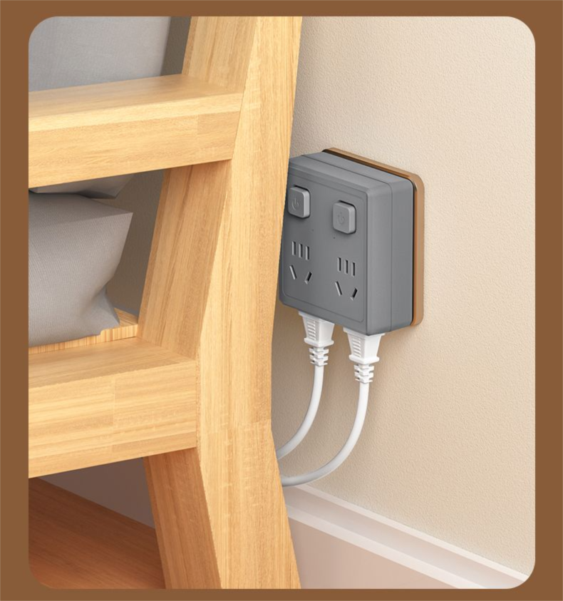 Multifunctional Multi-hole 86 Socket Household Dormitory Converter With Switch USB Power Strip 20W Fast Charging Night_voghion.com