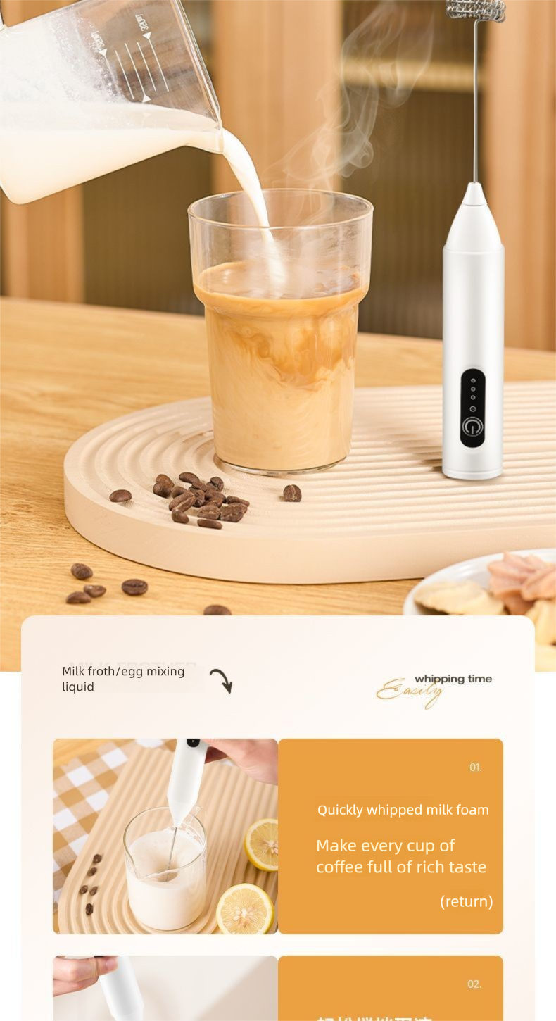 Electric Egg Beater Home Use, Handheld Mixer Whipping, Mini Coffee Milk Powder Frother, Stirring Stick For Cream_voghion.com