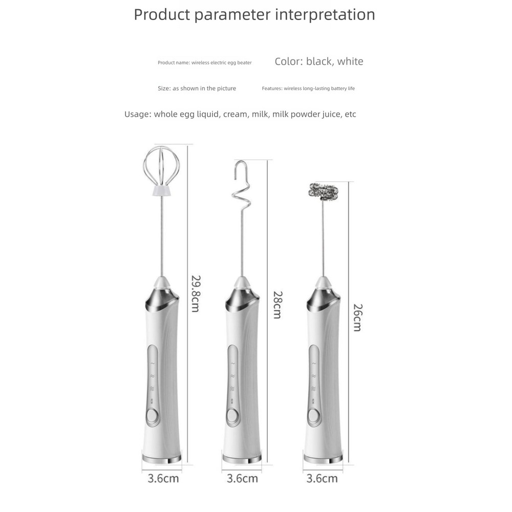 Agitatore per caffè, agitatore elettrico, panna portatile, schiumatore per latte in polvere_voghion.com