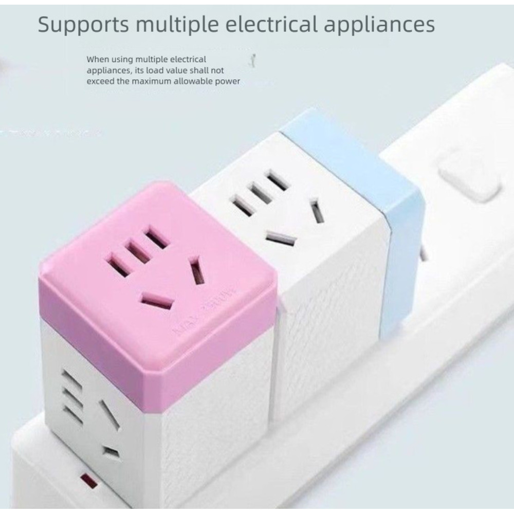 Original Convenient Wireless Compact Converter Travel Cube Multi-Functional Multi-Hole Household Power Strip Plug Socket_voghion.com