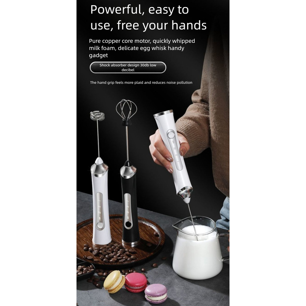 Agitatore per caffè, agitatore elettrico, panna portatile, schiumatore per latte in polvere_voghion.com