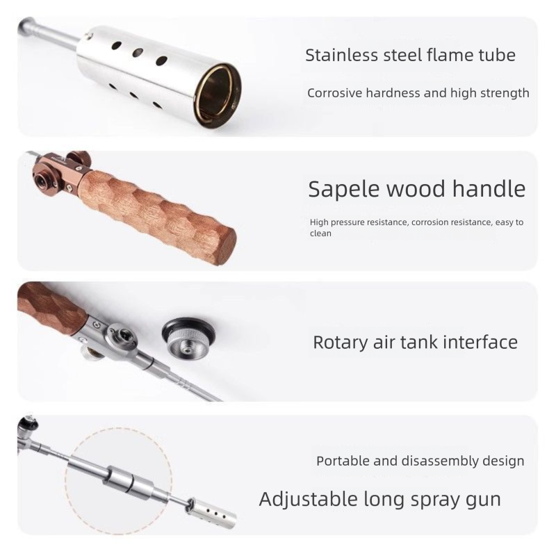 Outdoor Camping BBQ Charcoal Igniter Flat Bottle Gas Torch Pig Roasting Spray Gun Home Use_voghion.com