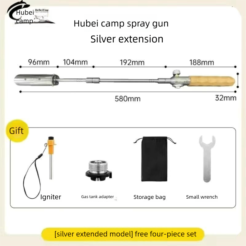 Outdoor Camping BBQ Charcoal Igniter Flat Bottle Gas Torch Pig Roasting Spray Gun Home Use_voghion.com