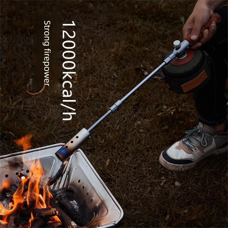Outdoor Camping BBQ Charcoal Igniter Flat Bottle Gas Torch Pig Roasting Spray Gun Home Use_voghion.com