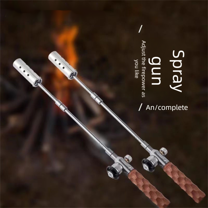 Outdoor Camping BBQ Charcoal Igniter Flat Bottle Gas Torch Pig Roasting Spray Gun Home Use_voghion.com
