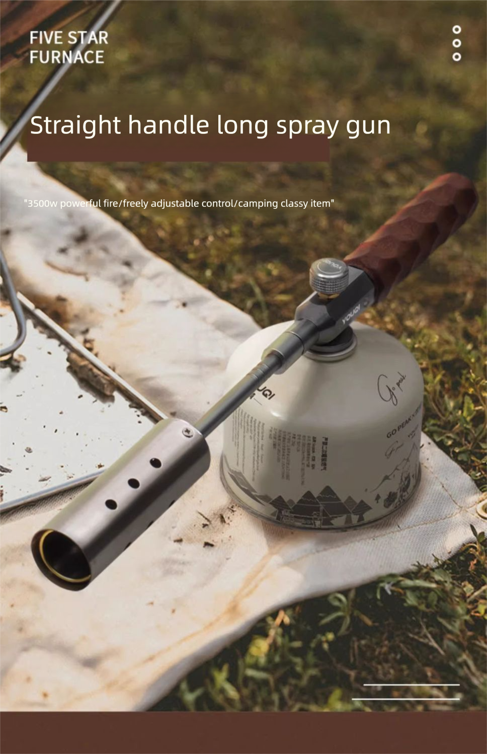 Outdoor Camping BBQ Charcoal Igniter Flat Bottle Gas Torch Pig Roasting Spray Gun Home Use_voghion.com