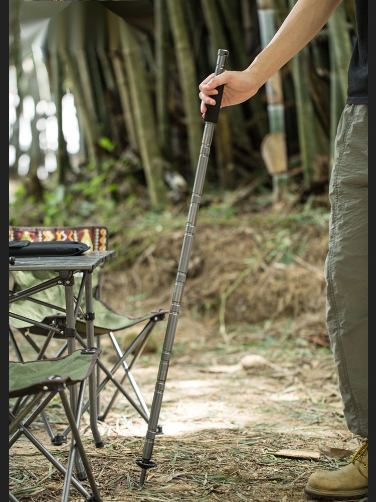 Trekking Poles Folding Multifunctional Outdoor Hiking Camping Self-defense Ultra-light Tactical Set Walking Stick_voghion.com