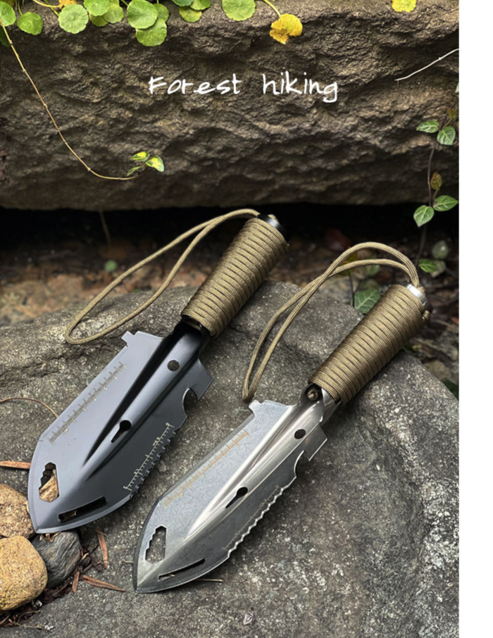 Outdoor Multifunctional Hand Stainless Steel Small Survival Tool Camping Cooking Equipment Engineer Garden Shovel_voghion.com