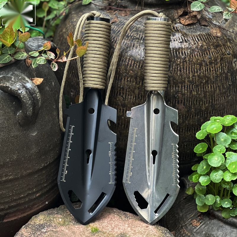 Outdoor Multifunctional Hand Stainless Steel Small Survival Tool Camping Cooking Equipment Engineer Garden Shovel_voghion.com