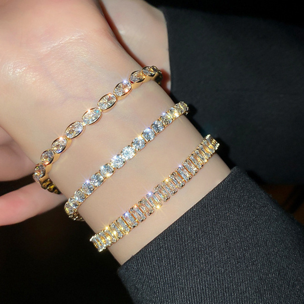 Korean Version Zircon Bracelet For Women, Ins Niche Design, Versatile Simple Minimalist Style Bracelet, Personalized_voghion.com