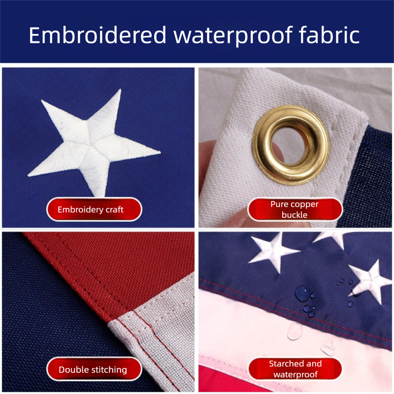 American Flag Bunting For Outdoor Independence Day Decoration_voghion.com