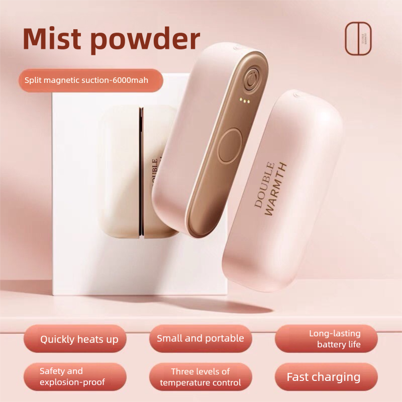 2025 New Magnetic-Attachment Two-in-One Rechargeable Handheld Mini Electric Heating Pad Winter Warming Wonder With Peace-of-Mind Anti-Explosion Design_voghion.com
