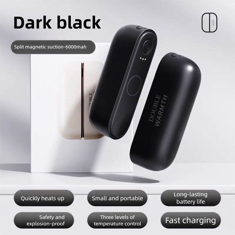 2025 New Magnetic-Attachment Two-in-One Rechargeable Handheld Mini Electric Heating Pad Winter Warming Wonder With Peace-of-Mind Anti-Explosion Design_voghion.com