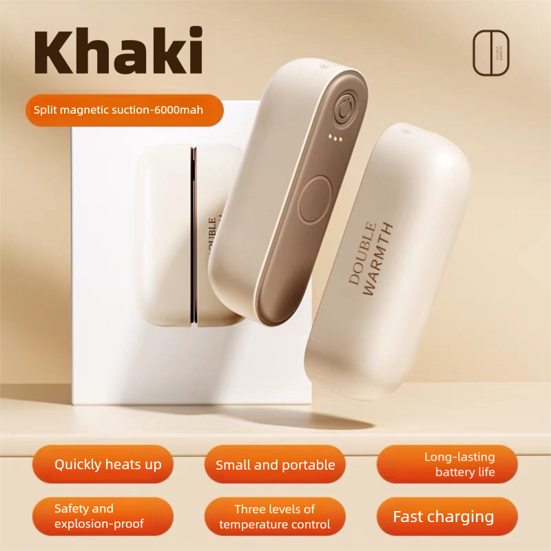 2025 New Magnetic-Attachment Two-in-One Rechargeable Handheld Mini Electric Heating Pad Winter Warming Wonder With Peace-of-Mind Anti-Explosion Design_voghion.com