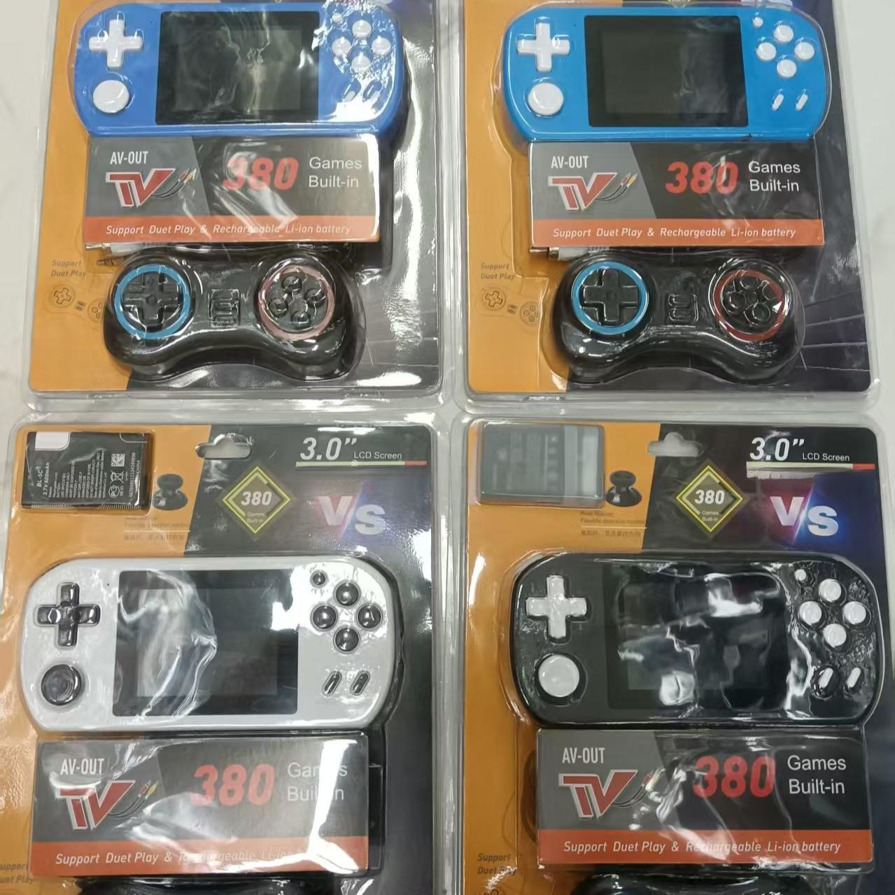 380 Color Screen Handheld Console For Children And A Pair Of Classic Retro Rechargeable Game Consoles_voghion.com