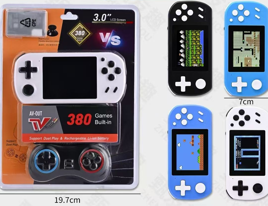 380 Color Screen Handheld Console For Children And A Pair Of Classic Retro Rechargeable Game Consoles_voghion.com