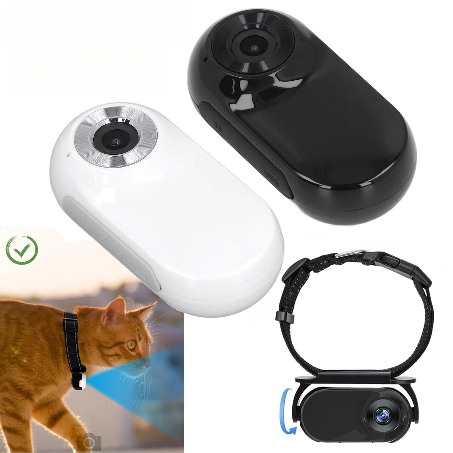 Upgraded Adjustable Angle Vlog Pet Perspective Thumb Camera_voghion.com
