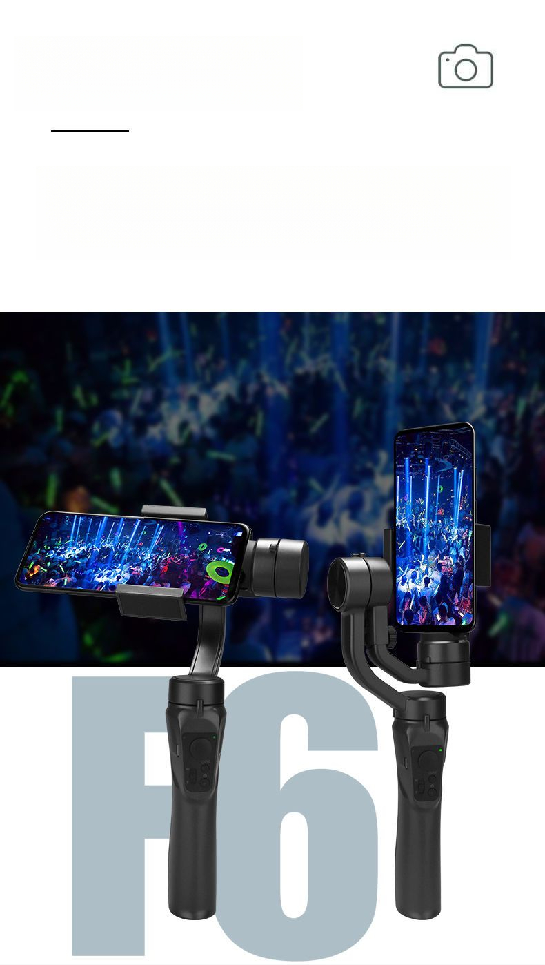 Smart Follow-up Handheld Gimbal F6 Sports Anti-Shake Three-Axis Face Tracking Stabilizer_voghion.com