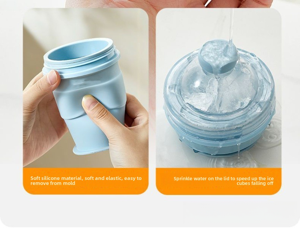 Tragbarer Faltbarer Eisbecher Mit Strohhalm Für Den Sommer_voghion.com
