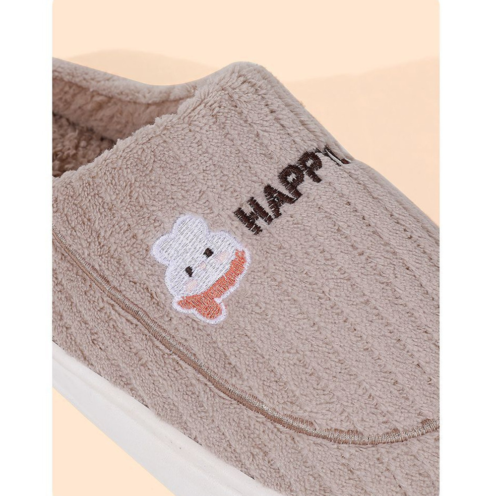 Damen-Hausschuhe mit dicker Sohle aus Fleece für Herbst und Winter, Plüschpantoffeln, Baumwollschuhe, rutschfest, warm, bequeme Hausschuhe für Herren_voghion.com