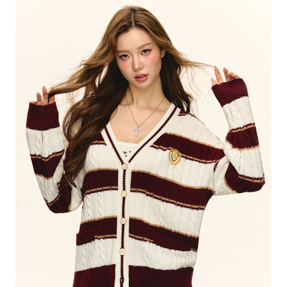 Cardigan in stile college americano Ariseism, nuovo top autunnale da donna_voghion.com