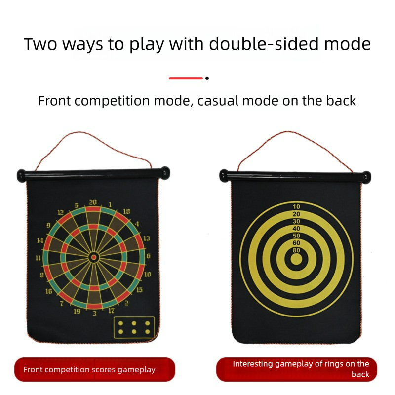 Set di freccette magnetiche bifacciali per genitori e figli, giocattolo per bambini, cartone animato, livello di competizione, doppio uso_voghion.com