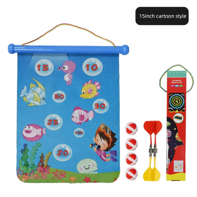 Set di freccette magnetiche bifacciali per genitori e figli, giocattolo per bambini, cartone animato, livello di competizione, doppio uso_voghion.com