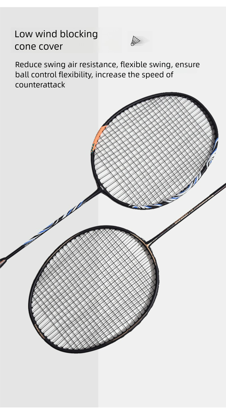 Wilson Badminton Racket Fiber Ultra-light Training Adult Durable Set Aluminum Carbon Integrated_voghion.com