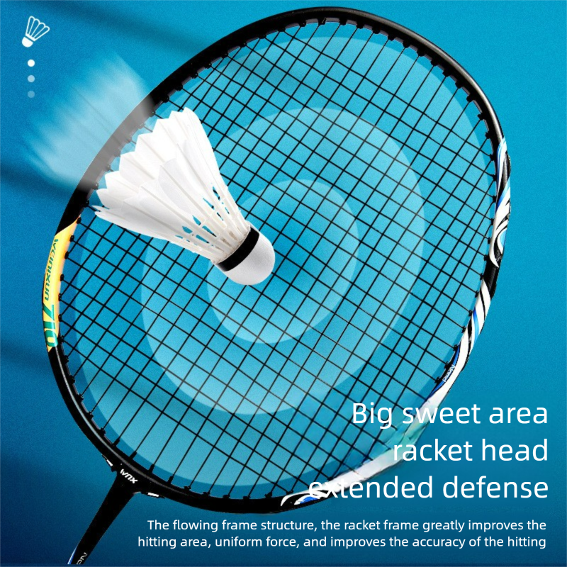 Wilson Badminton Racket Fiber Ultra-light Training Adult Durable Set Aluminum Carbon Integrated_voghion.com