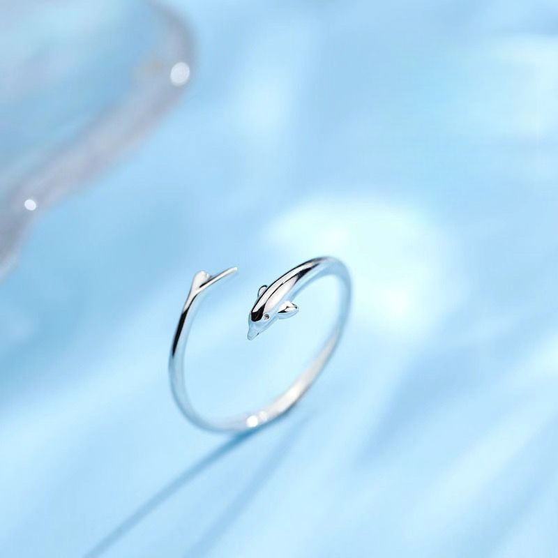 Bracciale a catena con delfino in argento per donna e ragazza_voghion.com