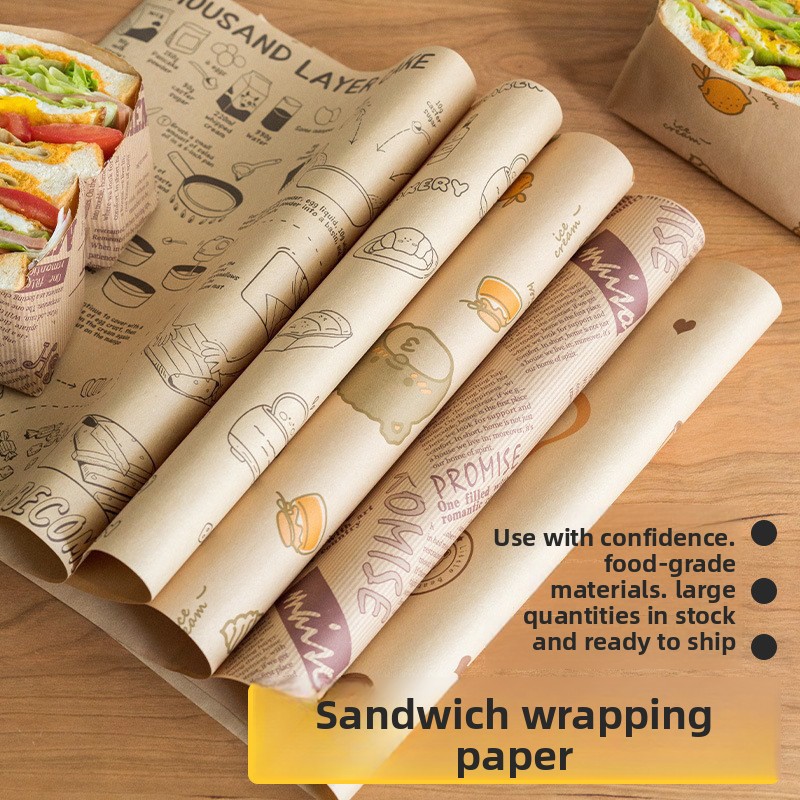 Sandwich Wrapping Oil-Absorbing Rice Ball Burger Laminated Air Fryer Household Baking Oil Paper 38 Anti-Fog Bags_voghion.com