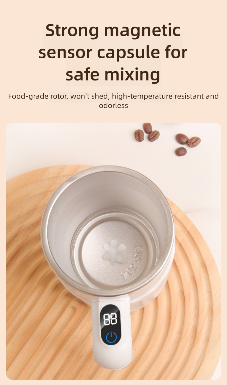 Automatic Stirring Mug Intelligent Magnetic Self Mixing Coffee Cup_voghion.com