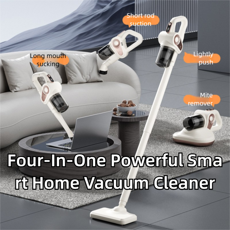 Four-in-one Strong Suction Wireless Handheld Vacuum Cleaner Multifunctional Household Bed Mite Remover Suction Drag High Suction Car Vacuum Cleaner_voghion.com