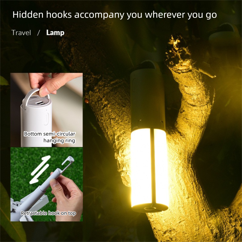 Outdoor Folding Multi-Function Camping Lamp, Tent Light, Camp Lantern, Handheld Hanging Light, Student Dormitory Lighting_voghion.com