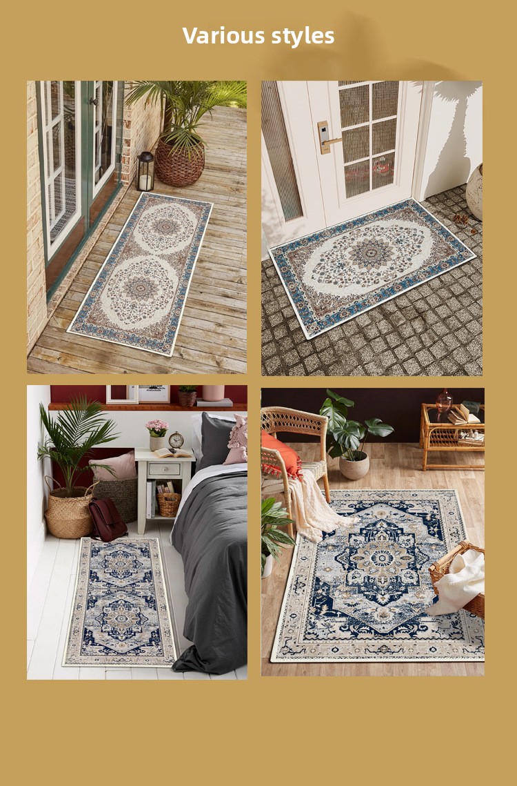 Stor vintage kristall-sametsmatta för vardagsrum och sovrum_voghion.com