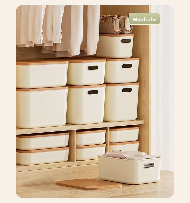 Cream Wind Storage Box Desktop Sundries Storage Box Household Wardrobe With Lid Clothes Storage Box Large Toy Organize Designer Home Decor Arredamento_voghion.com