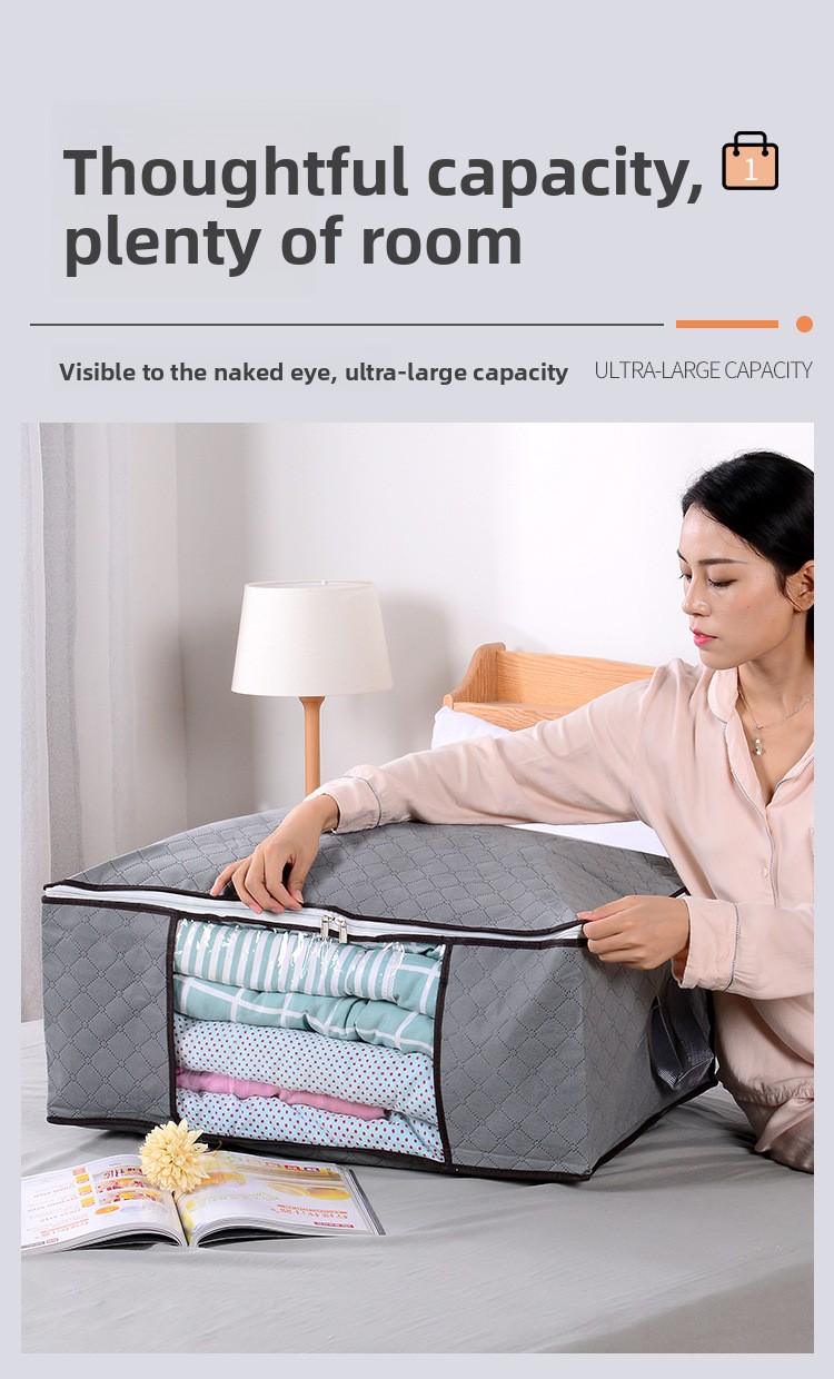 Storage Box For Clothes Household Fabric Transparent Visual Box_voghion.com