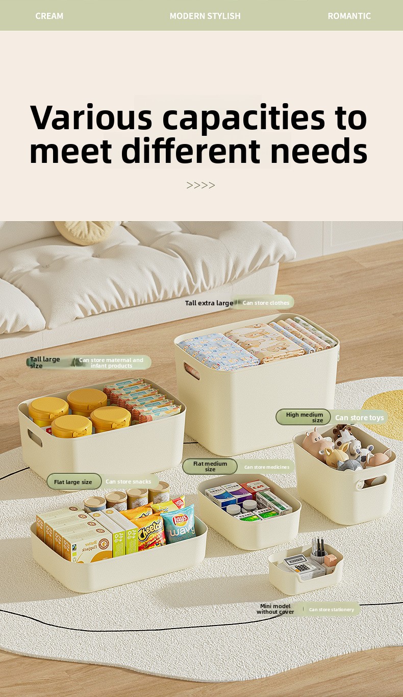 Storage Box With Lid For Home Organization And Desktop Storage_voghion.com