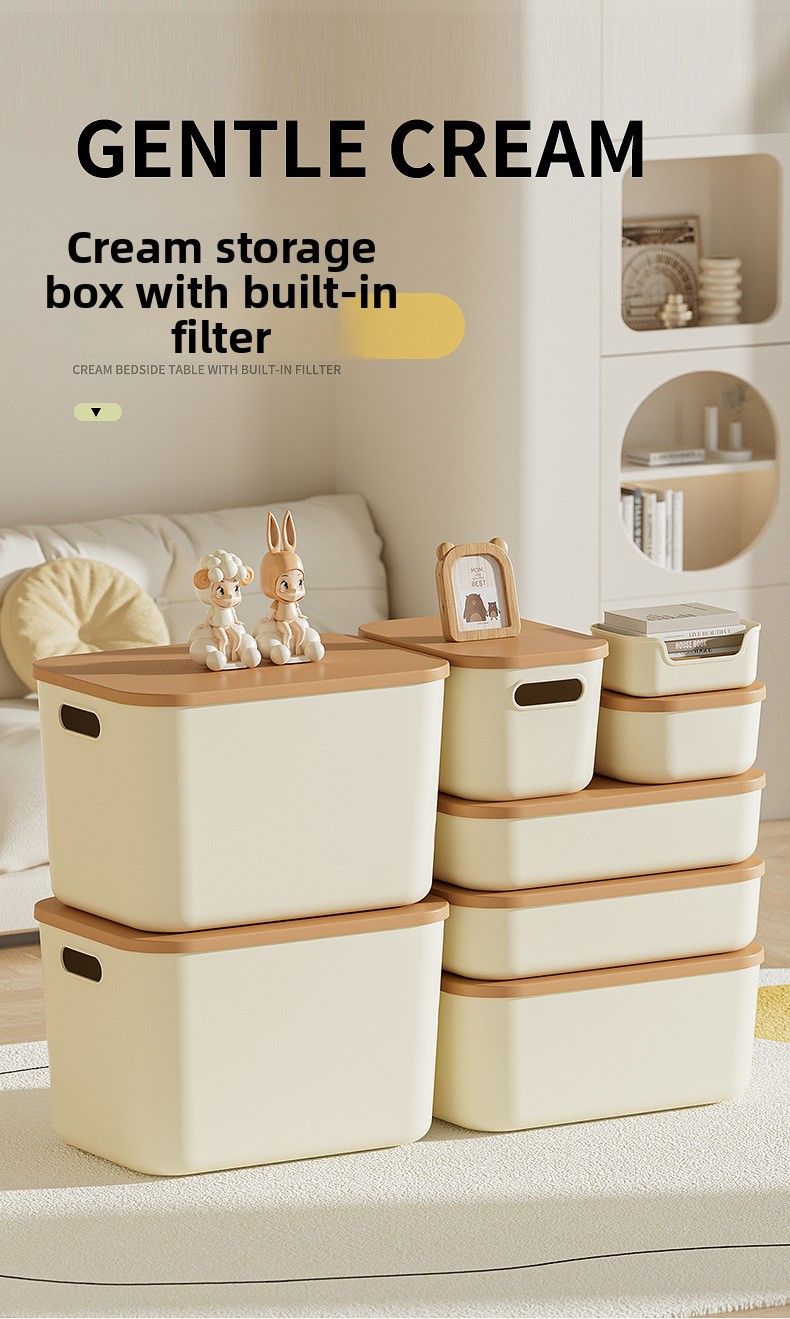 Storage Box With Lid For Home Organization And Desktop Storage_voghion.com