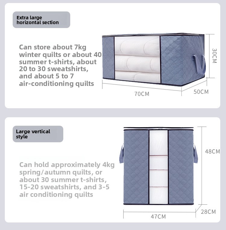 Storage Box For Clothes Household Fabric Transparent Visual Box_voghion.com