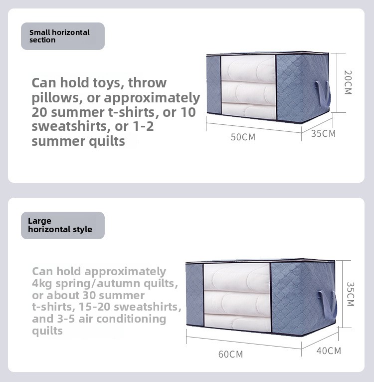 Storage Box For Clothes Household Fabric Transparent Visual Box_voghion.com